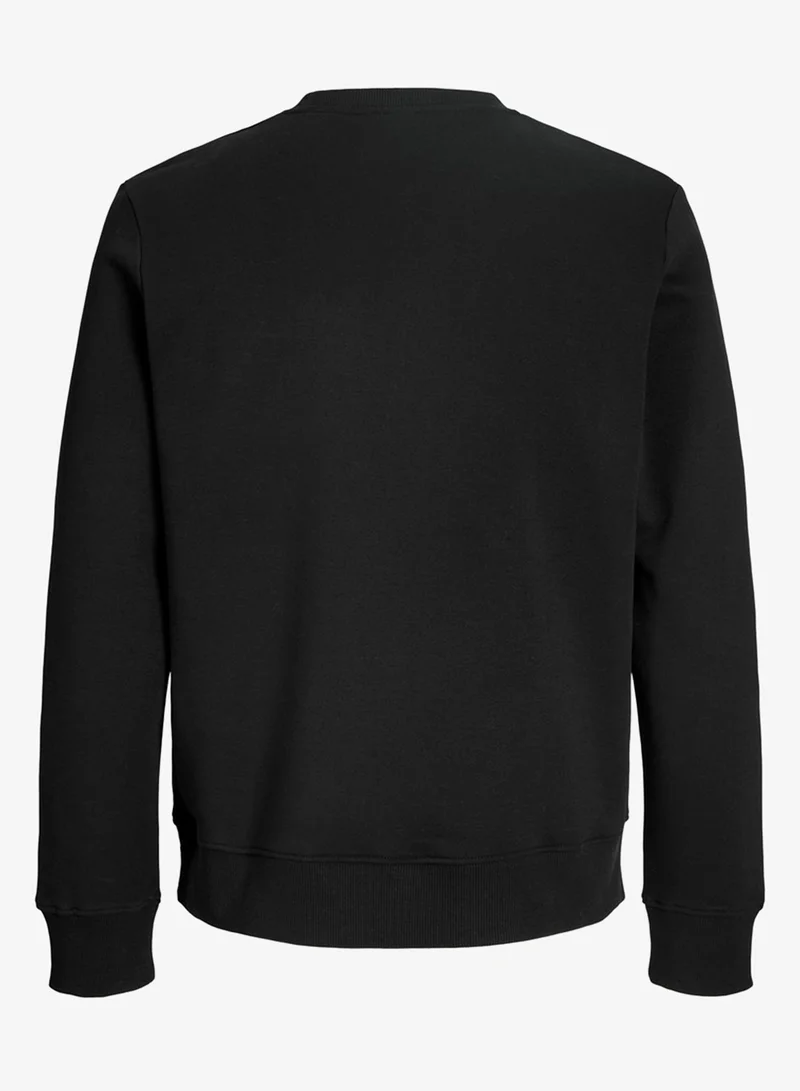JACK & JONES Solid Crew Neck Regular Fit Sweatshirt