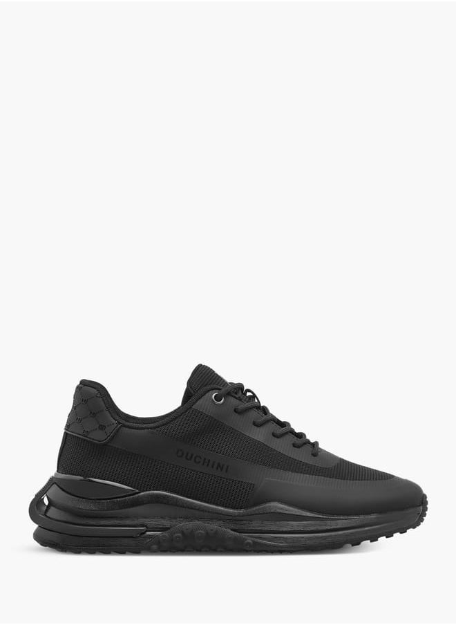 DUCHINI Men's Panelled Lace-Up Sneakers  - Image 3