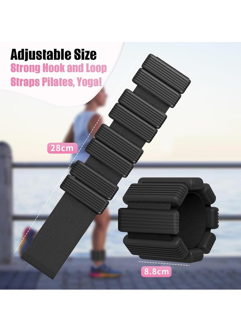 Yoawllty Ankle Weights 2-Pack, Ankle And Wrist Weights, Each Piece 2lbs for Women and Men, Portable Wrist Weight Cuffs for Home and Office, Walking, Yoga, Dance, Barre, Gym (Black)  - Image 3