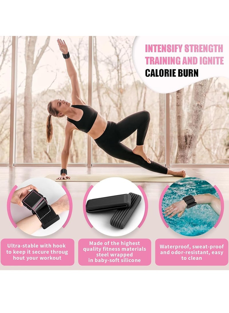 Yoawllty Ankle Weights 2-Pack, Ankle And Wrist Weights, Each Piece 2lbs for Women and Men, Portable Wrist Weight Cuffs for Home and Office, Walking, Yoga, Dance, Barre, Gym (Black)  - Image 5
