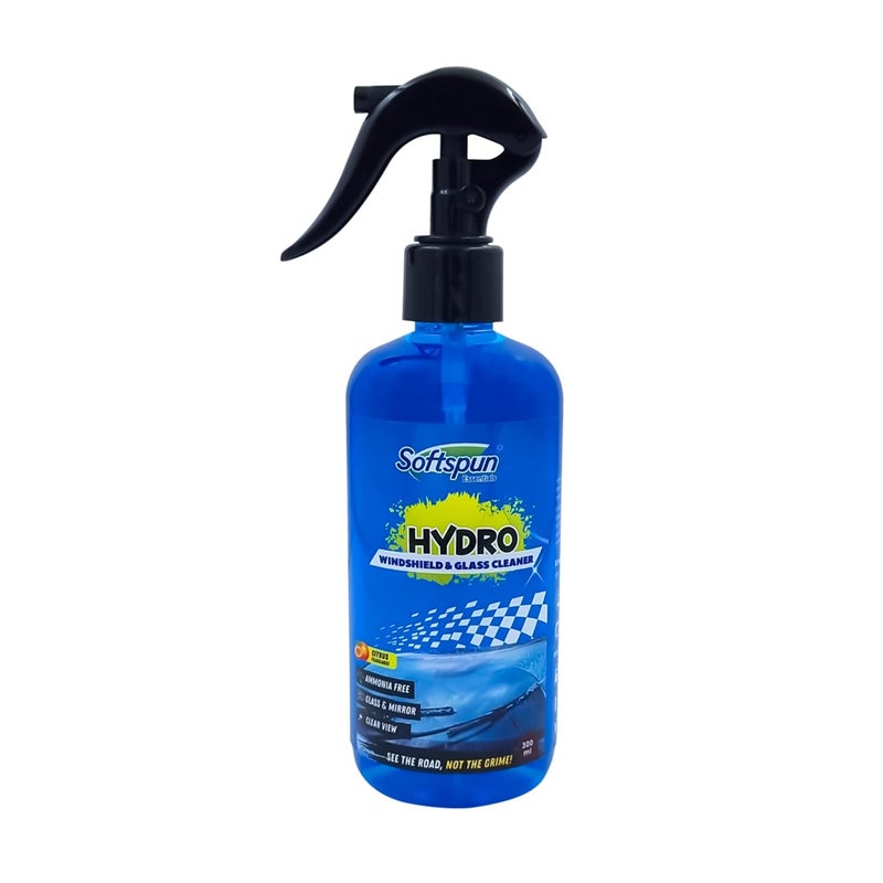 SOFTSPUN Essential Hydro Windshield & Glass Cleaner, 300ml, For Auto and Home, Streak-Free Shine on Windows, Windshields, Glass and Mirrors, Residue and Ammonia Free and Tint Safe. Improves Visibility - Image 1