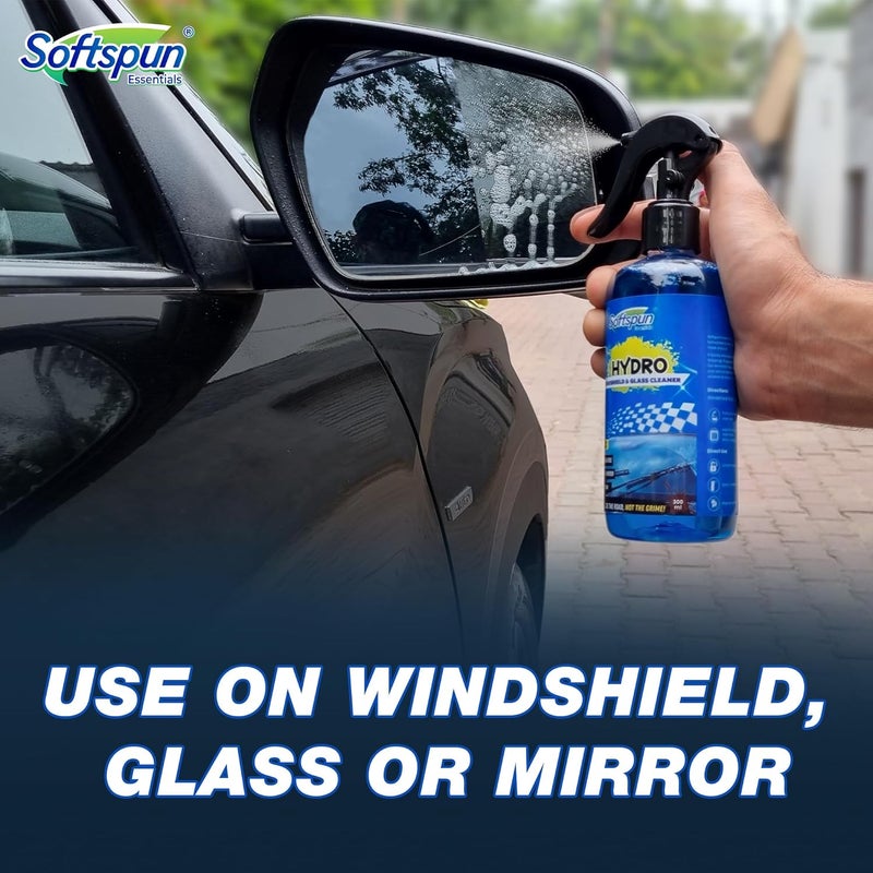 SOFTSPUN Essential Hydro Windshield & Glass Cleaner, 300ml, For Auto and Home, Streak-Free Shine on Windows, Windshields, Glass and Mirrors, Residue and Ammonia Free and Tint Safe. Improves Visibility - Image 5