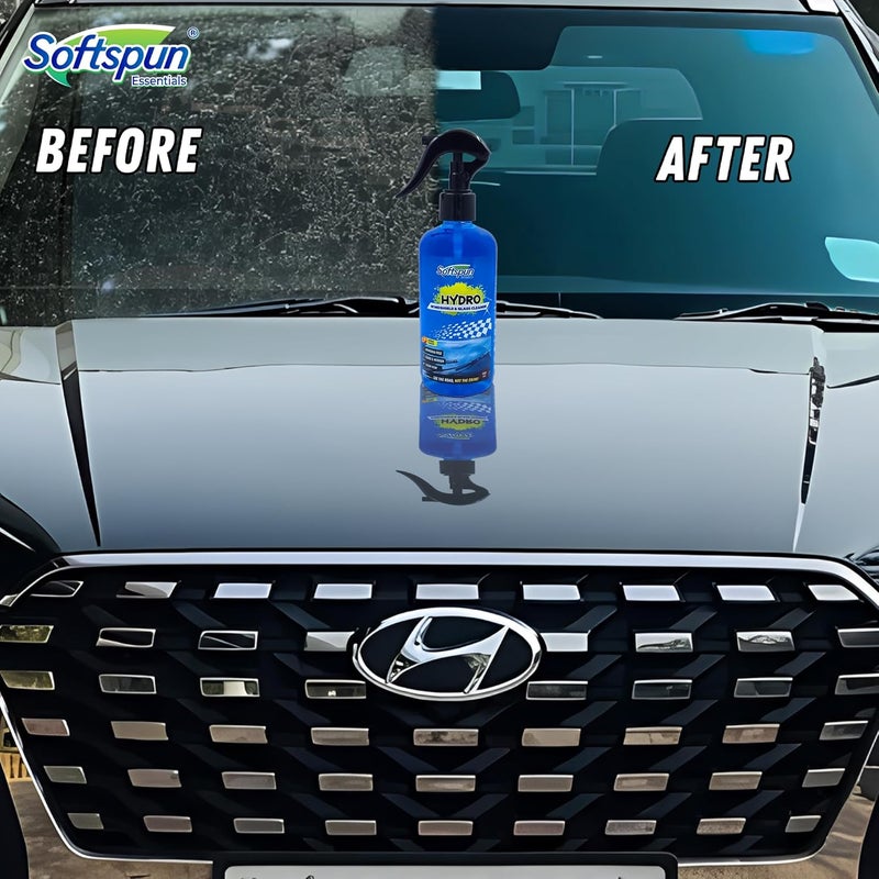SOFTSPUN Essential Hydro Windshield & Glass Cleaner, 300ml, For Auto and Home, Streak-Free Shine on Windows, Windshields, Glass and Mirrors, Residue and Ammonia Free and Tint Safe. Improves Visibility - Image 3