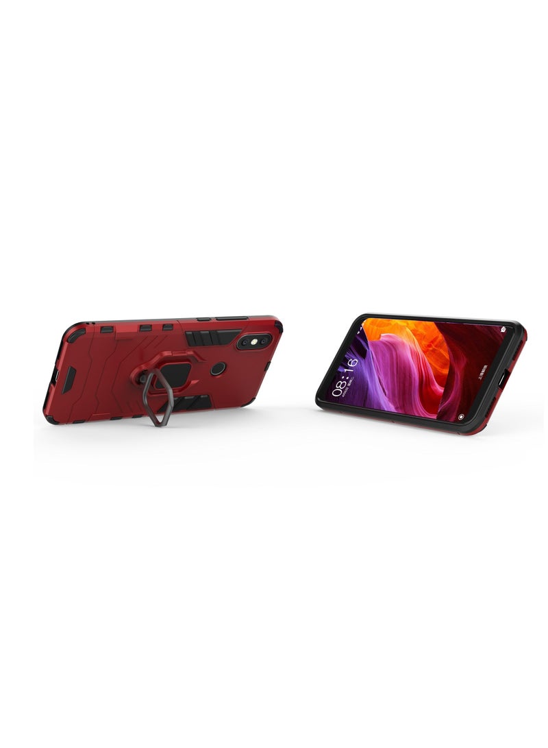 Red Protective Cover With Ring Bracket For Xiaomi - Image 3