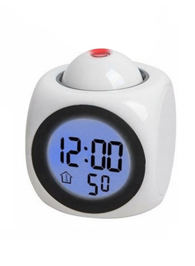 نيبمينينت ساعة منبه متعدد الوظائف بخاصية العرض مع شاشة LED أبيض/ أسود 8سم - Image 1
