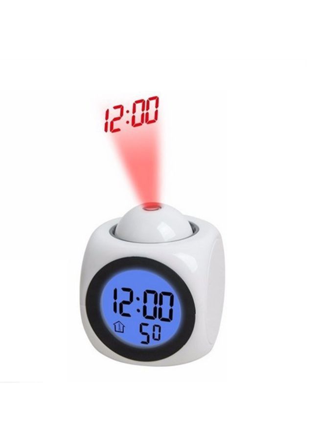 نيبمينينت ساعة منبه متعدد الوظائف بخاصية العرض مع شاشة LED أبيض/ أسود 8سم - Image 2