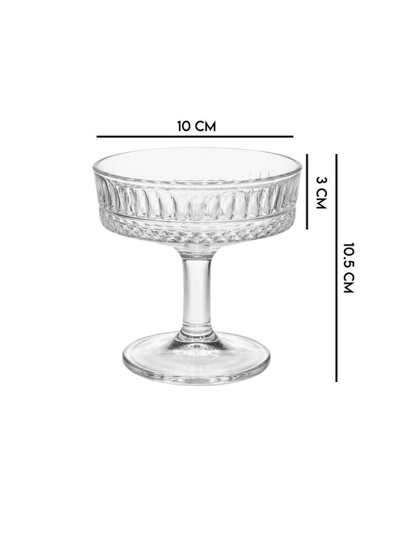 القناص طقم زبادي حلا 8 قطع من الكريستال الفاخر بقاعدة أنيقة | أكواب تقديم للحلى وايس كريم والفواكه - Image 2