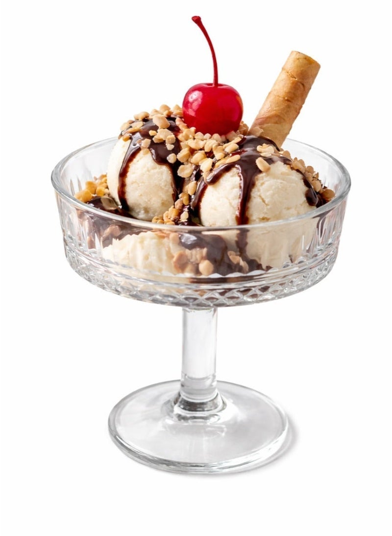 القناص طقم زبادي حلا 8 قطع من الكريستال الفاخر بقاعدة أنيقة | أكواب تقديم للحلى وايس كريم والفواكه - Image 5