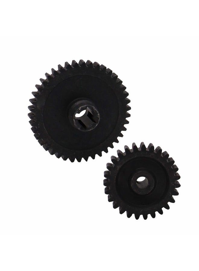 Treehobby Metal 42T Diff Main Gear Reduction Gear & 27T Motor Gear Pinion for WLtoys A959-B A969-B A979-B K929-B 1/18 RC Car Upgrade Parts (Black) - Image 2