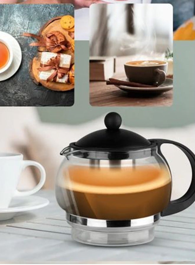 غلاية مع صينية الشاي, غلاية كهربائية مع صينية شاي وخاصية الإغلاق التلقائي,ماكينة تحضير الشاي الزجاجية الشفافة مع فلتر - Image 2