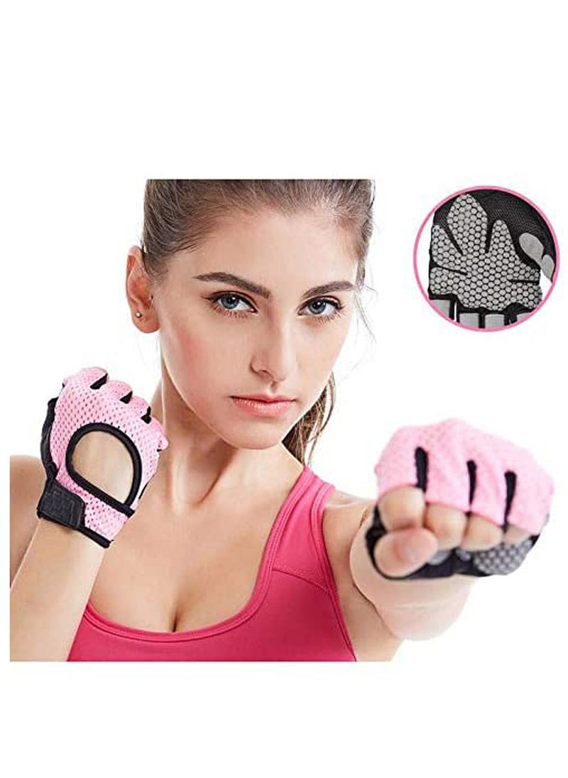 Generic - Anti-skid Half Finger Gym Gloves Sports Body Building Training Exercise Cycling Biking Wrist Gloves Women & Men Dumbbell Fitness Exercise Weightlifting - Image 1