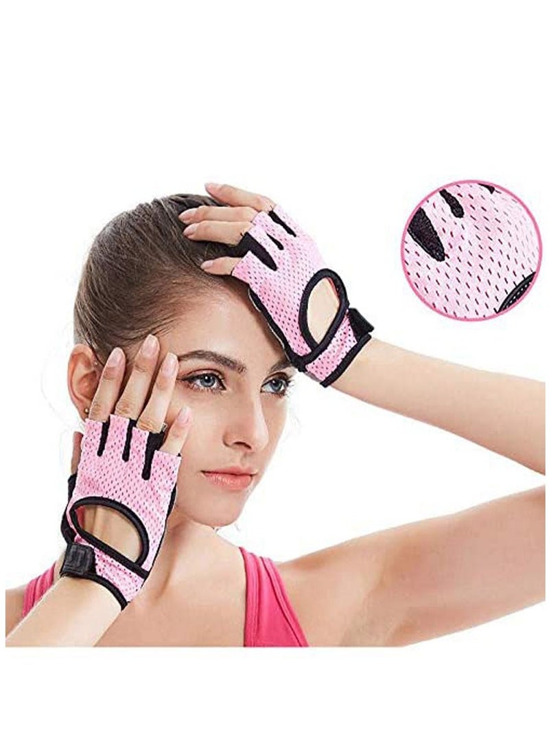 Generic - Anti-skid Half Finger Gym Gloves Sports Body Building Training Exercise Cycling Biking Wrist Gloves Women & Men Dumbbell Fitness Exercise Weightlifting - Image 1