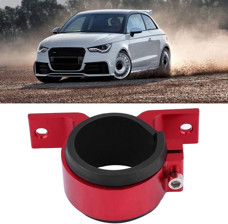 woobles Fuel Filter Mounting Bracket, Aluminum Alloy 50mm Car Fuel Pump Mounting Bracket Single Filter Clamp Cradle(Red) Red - Image 5