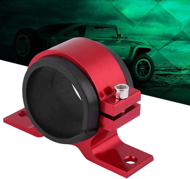 woobles Fuel Filter Mounting Bracket, Aluminum Alloy 50mm Car Fuel Pump Mounting Bracket Single Filter Clamp Cradle(Red) Red - Image 4