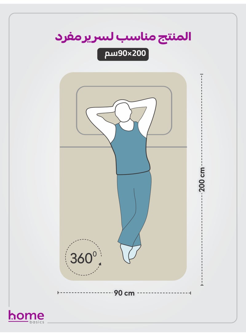 Donetella Bedding Fitted Sheet - Fits 90x200 Cm Bed For Single Bed 2 Pcs (1 Fitted Sheet and 1 Pillowcase) - 30 Cm Deep Pocket - Solid Bed Sheet - Image 2