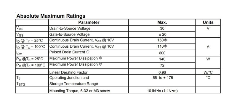 Bridgold 10pcs IRL7833PBF IRL7833 N-Channel Power MOSFET Transistor,30 V 150A,3-Pin TO-220AB - Image 5