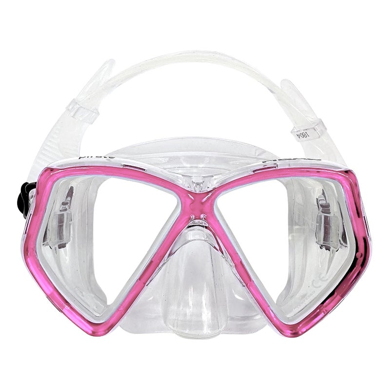 MARES Junior Pirate Dry Combo, Silicone Mask & Snorkel Set, Pink/Clear - Image 3
