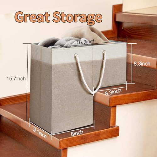 slcinwzdt Stair Basket for Stairs with Handle Staircase Baskets for Carpeted and Wooden Stairs16 Step Storage Basket for Toys Clothes Books Tools with Hard Board Antislip 1 Brown - Image 3