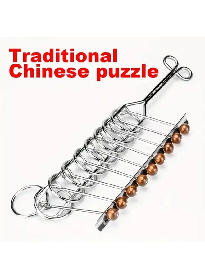 Nine Link Kongming Lock Traditional Chinese Puzzle Toy Brain Teasing Challenge Party Games Gift - Image 2