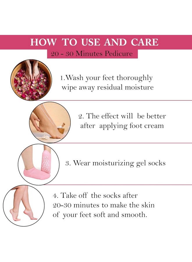 KITDAO Hydrating Spa Gel Socks for Foot Therapy - Nourishing Moisture for Cracked Heels & Dry Skin - Reusable & Comfortable - Fits Most Foot Sizes - Image 5