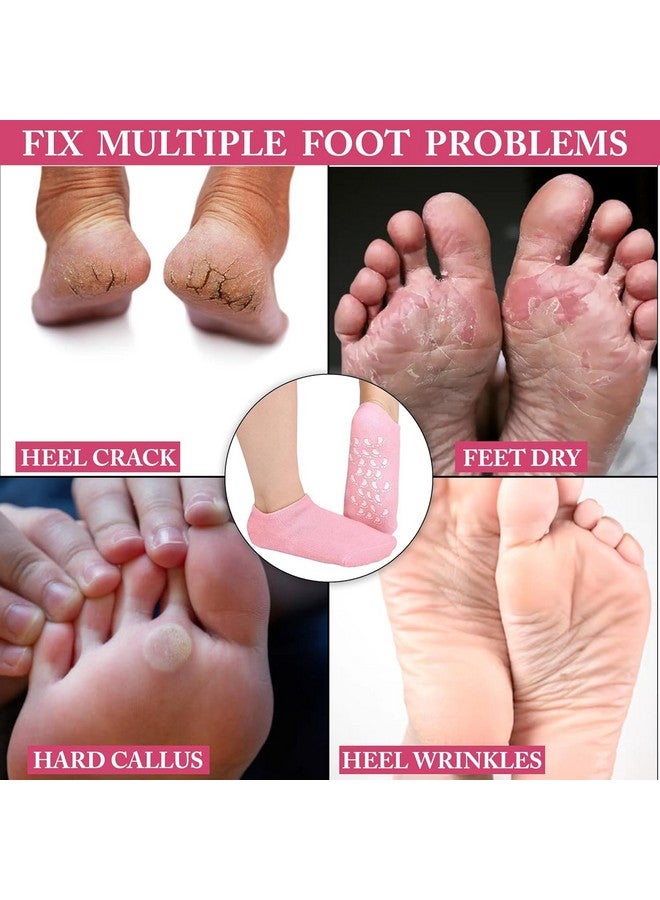 KITDAO Hydrating Spa Gel Socks for Foot Therapy - Nourishing Moisture for Cracked Heels & Dry Skin - Reusable & Comfortable - Fits Most Foot Sizes - Image 4