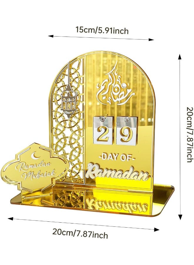 TPGP Ramadan Advent Calendar Wooden Countdown Calendar for Eid Ramadan Decorations Gifts  - Image 3