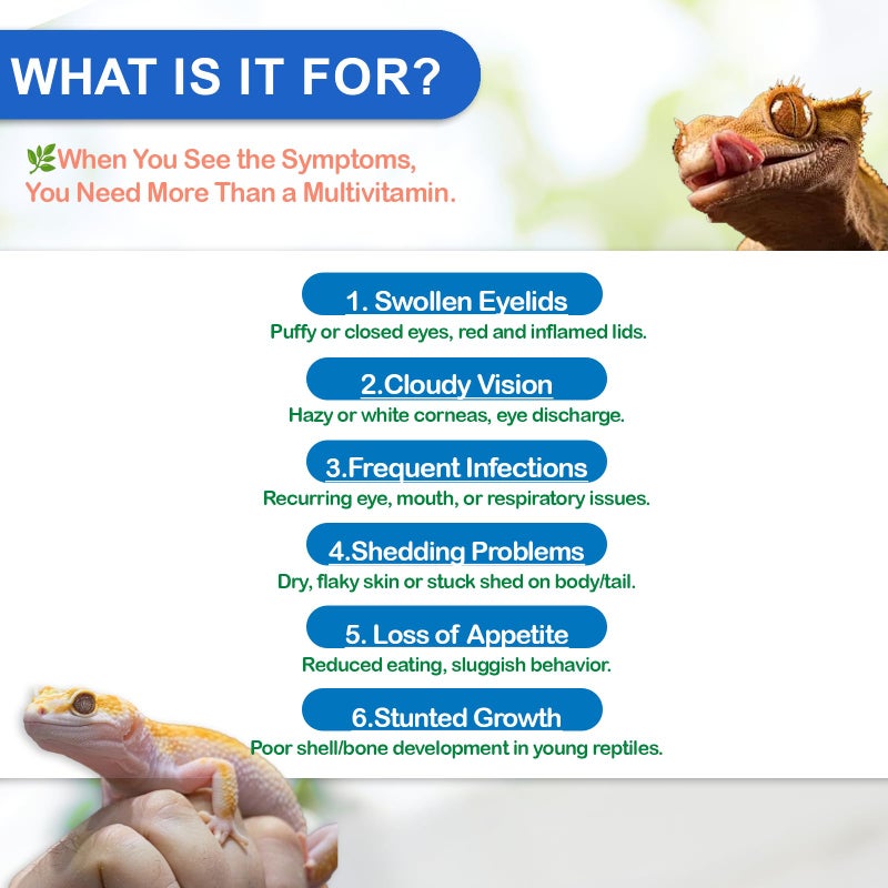 NUTRIARISE Reptile Vitamin A Supplement - Eye Health Support for Lizards, Turtles, Snakes & Amphibians - Promotes Growth, Vision & Immunity - Image 2