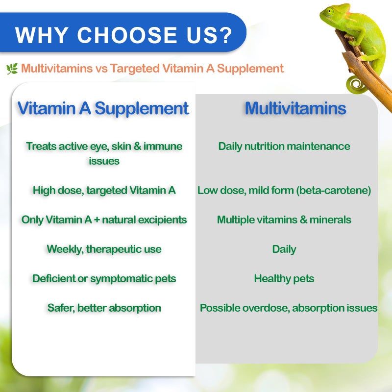 NUTRIARISE Reptile Vitamin A Supplement - Eye Health Support for Lizards, Turtles, Snakes & Amphibians - Promotes Growth, Vision & Immunity - Image 5
