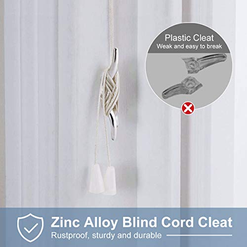 Magicfour Blinds Cord Cleat Baby Safety Rope Cleats, Small Rope Cleat Holder Zinc Alloy Cord Cleats, Blind Hook Winders with Screws for Roman Shade Curtains Sun Shades Ropes(10 Pack) - Image 4