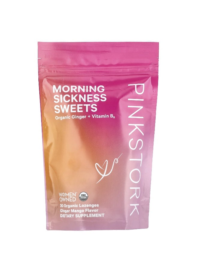 Pink Stork - Pink Stork, Morning Sickness Sweets, Ginger Mango, 30 Organic Lozenges - Image 1