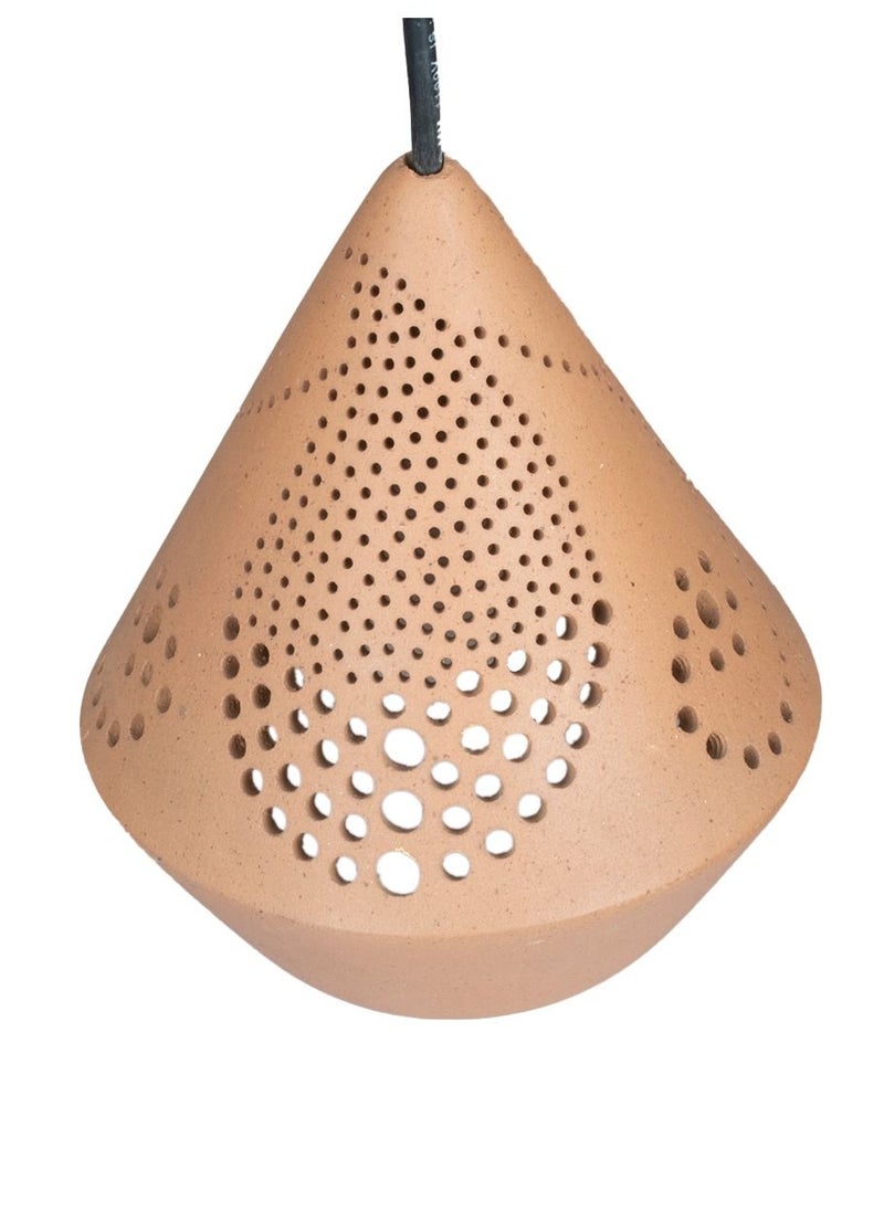 N & H Hancrafted Terracotta Kone Ceiling Light  - Image 4