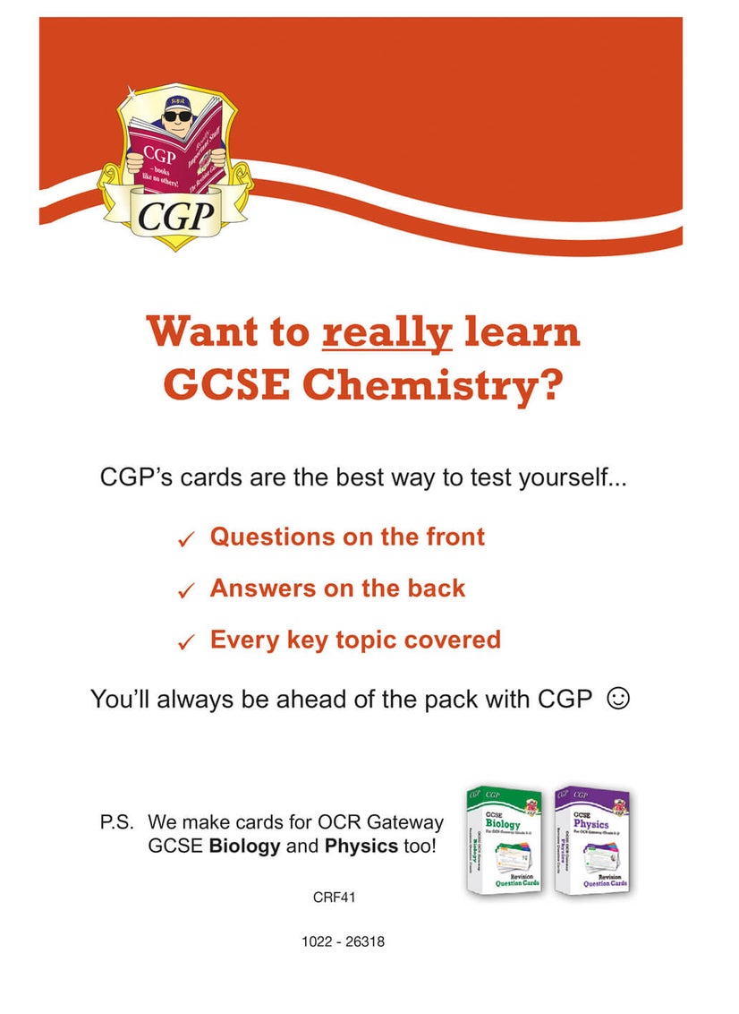 null - GCSE Chemistry OCR Gateway Revision Question Cards - Image 1