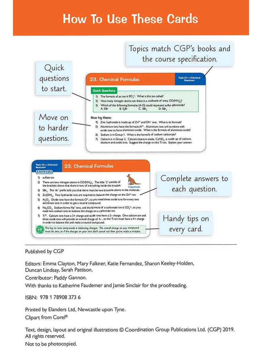 null - GCSE Chemistry OCR Gateway Revision Question Cards - Image 1