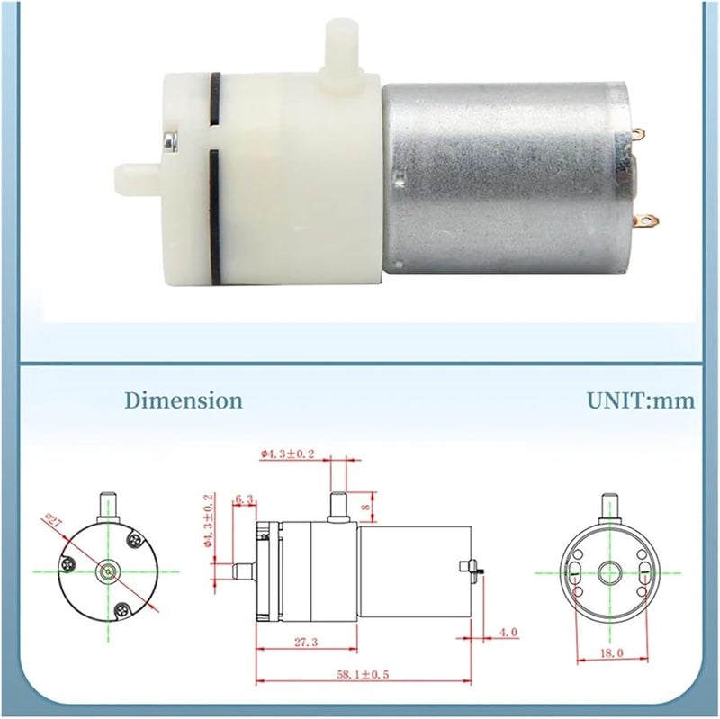 DC 6V Mini 370 Air Pump Diaphragm Vacuum Pump For DIY Aquarium Inflator Breast Pump - Image 4