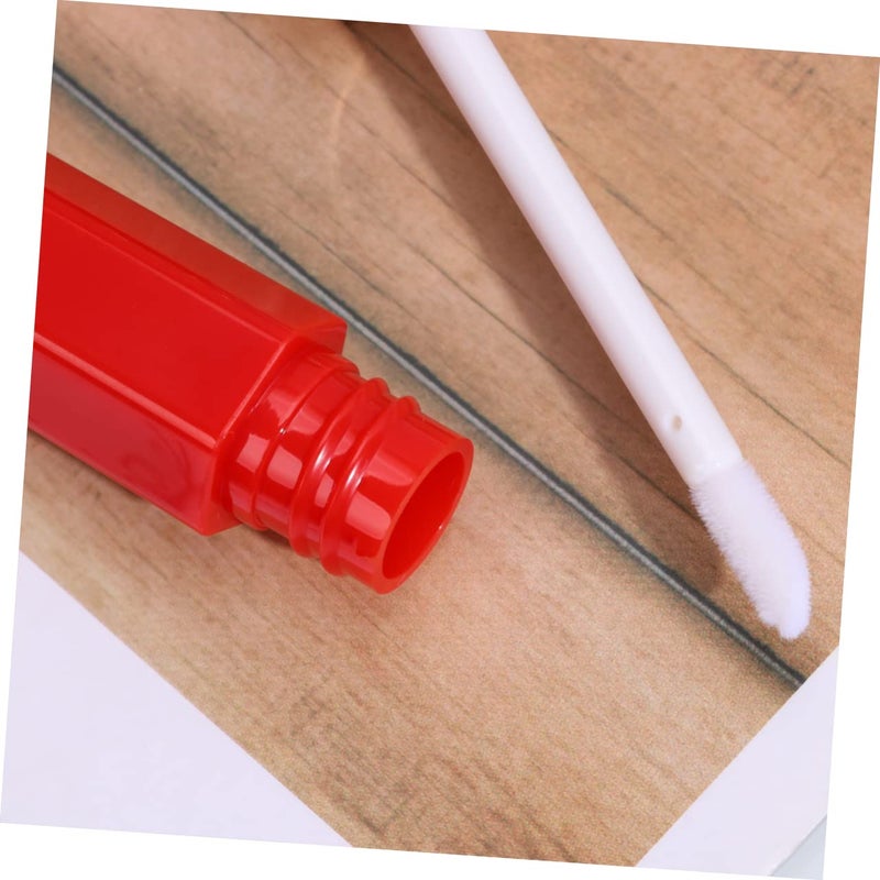 3pcs Refillable Lip Gloss Tube Set Leakproof Pencil Shape Lip Color Container for Diy Glaze for Travel and Outdoor Use Red - Image 5