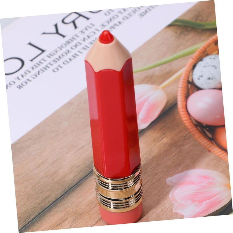 3pcs Refillable Lip Gloss Tube Set Leakproof Pencil Shape Lip Color Container for Diy Glaze for Travel and Outdoor Use Red - Image 2