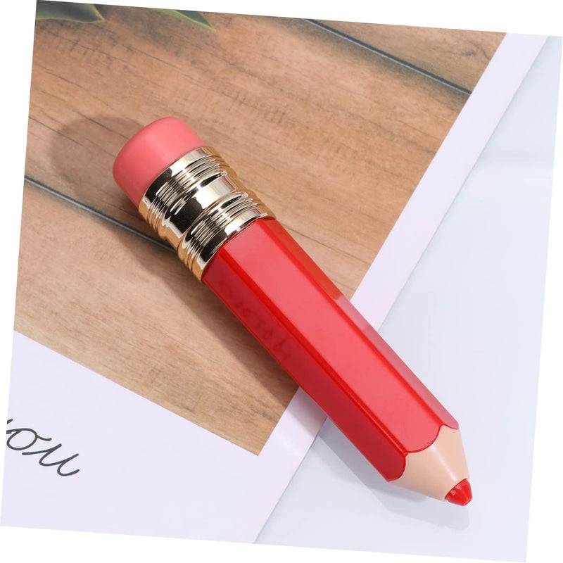 3pcs Refillable Lip Gloss Tube Set Leakproof Pencil Shape Lip Color Container for Diy Glaze for Travel and Outdoor Use Red - Image 3