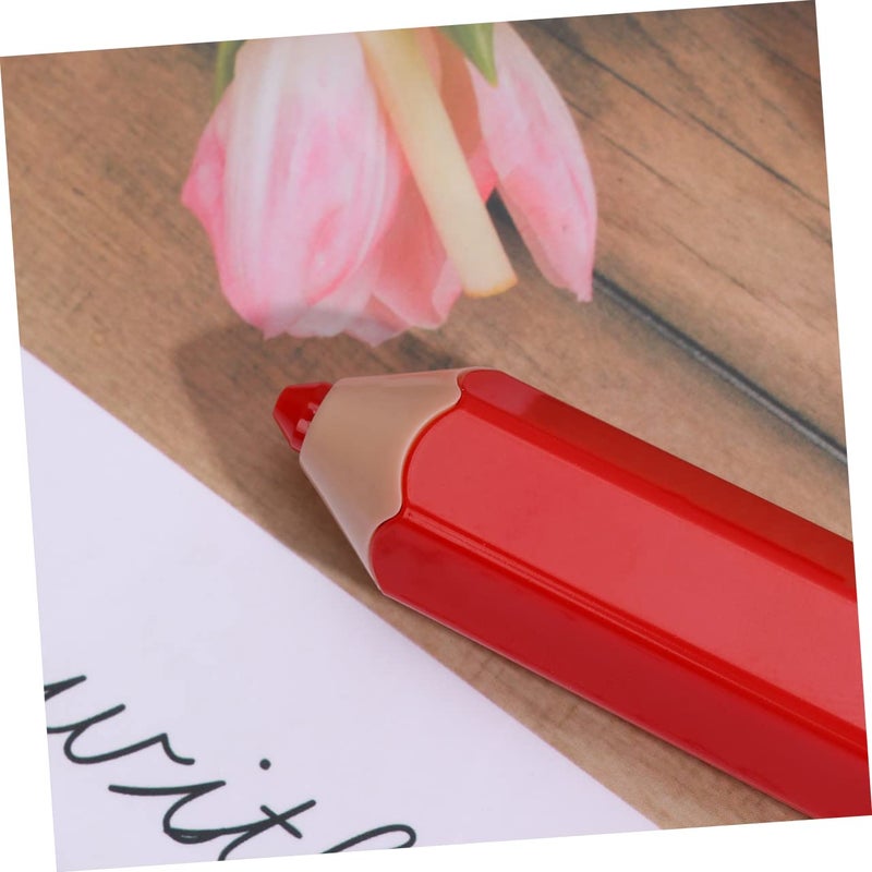 3pcs Refillable Lip Gloss Tube Set Leakproof Pencil Shape Lip Color Container for Diy Glaze for Travel and Outdoor Use Red - Image 4