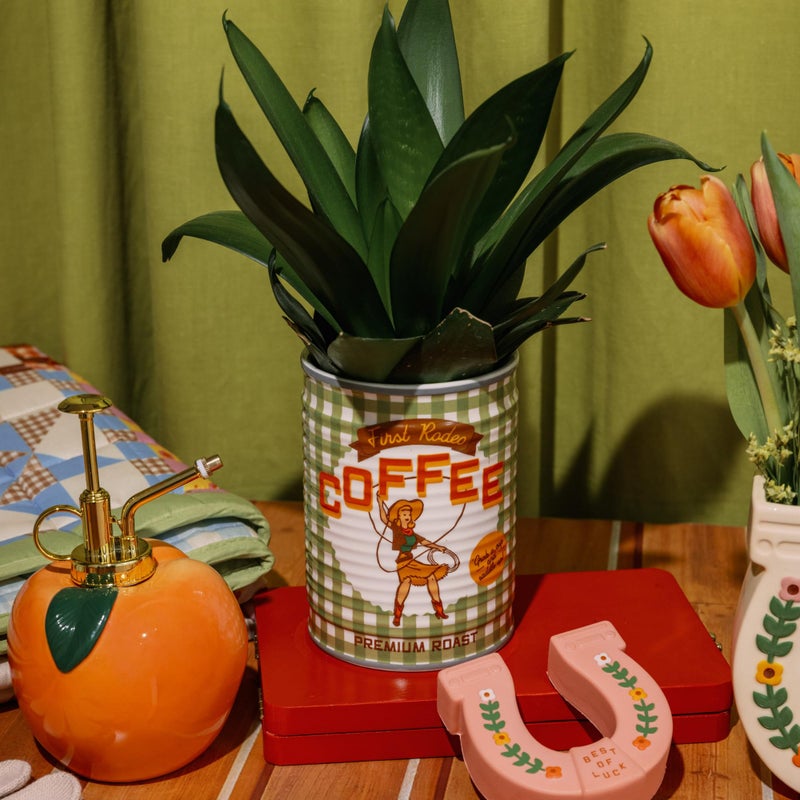 ban.do Novelty Ceramic Planter with Drainage Hole, Decorative Plant Pot, Planters for Indoor Plants, Cute Decor, Unique Planter, Coffee Can - Image 5