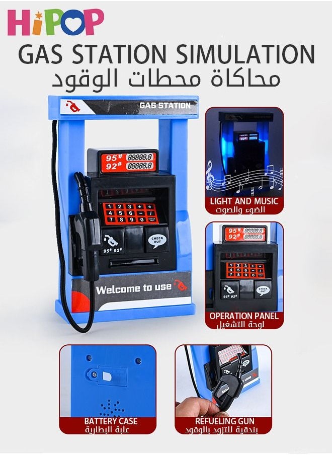 هيبوب - هي بوب مجموعة سيارات من سبائك السحب من 6 قطع + ألعاب محطة وقود مع صوت / ضوء ، ألعاب سيارات طراز معدني صغير ، ألعاب سيارات تعمل بالطاقة الاحتكاكية للأطفال - Image 1
