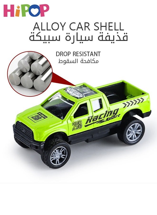 هيبوب - هي بوب مجموعة سيارات من سبائك السحب من 6 قطع + ألعاب محطة وقود مع صوت / ضوء ، ألعاب سيارات طراز معدني صغير ، ألعاب سيارات تعمل بالطاقة الاحتكاكية للأطفال - Image 1