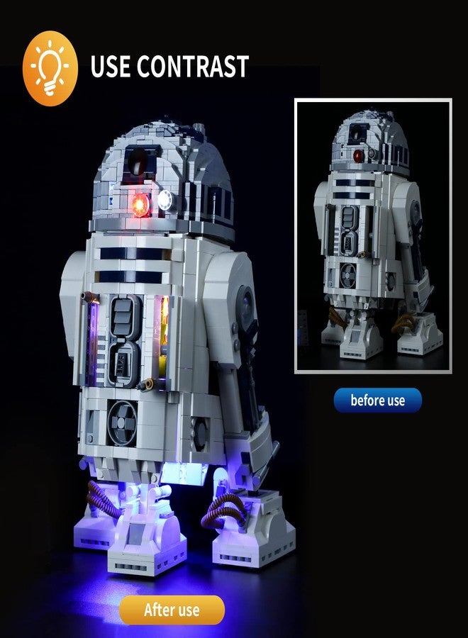 Vaodest مصباح LED من Vaodest لنموذج Lego R2-D2 75308، متوافق مع النموذج 75308 (مصباح LED فقط، وليس مجموعة مكعبات البناء). - Image 4
