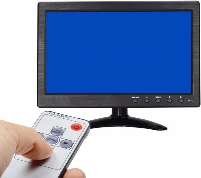 EVERSECU 10.1 inch Small Portable Laptop Computer Monitor with HDMI VGA Port; Raspberry pi Display Screen Monitor; CCTV Monitor HD 1024x600 with Dual Speakers, MP5 USB Port, Remote(10 Inch) Gaming Monitor - Image 3