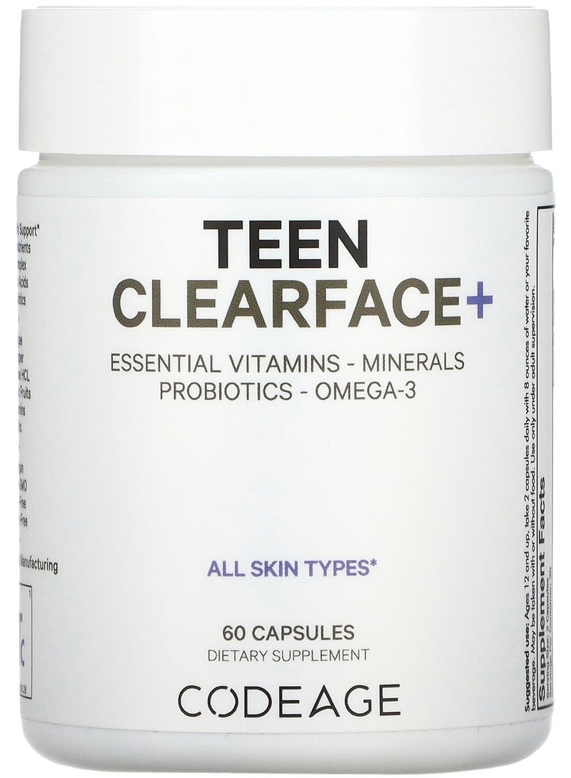 Codeage Teen Clearface Vitamins, 60 Capsules