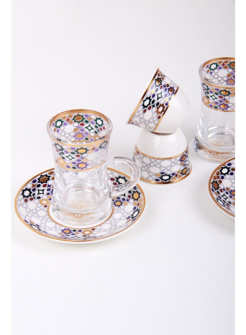 MARS Q A set of Arabic tea cups and coffee cups with saucers - Image 4