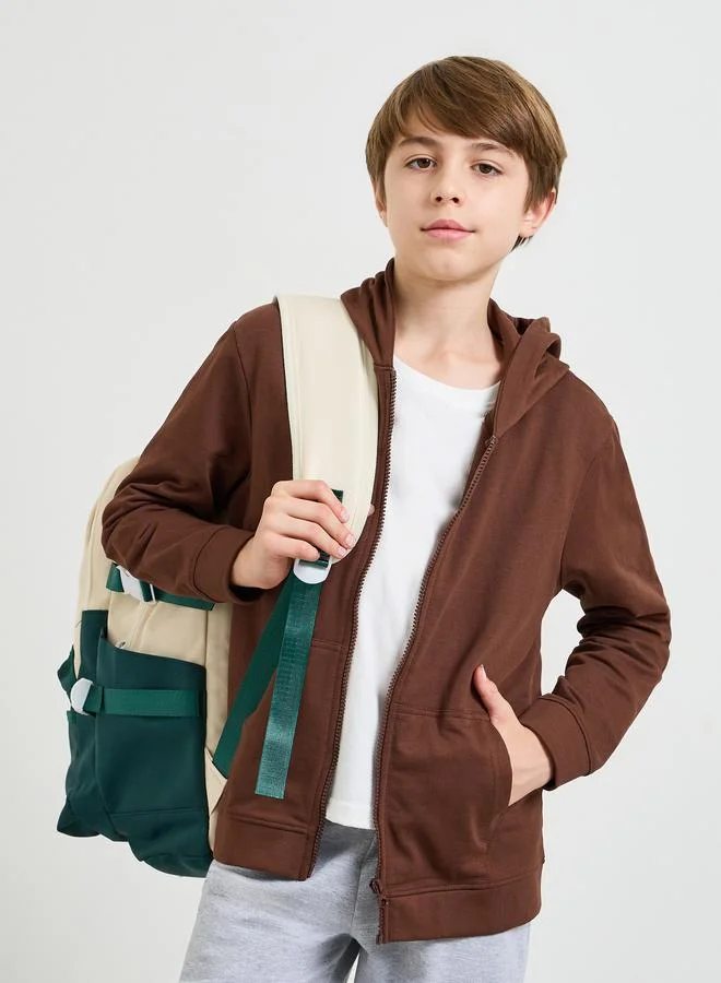ستايلي Teen Unisex Cotton Zip Through Hoodie with Pocket