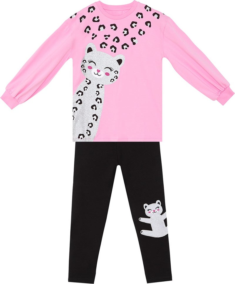 Denokids Leo Girls Tights T-Shirt Set  - Image 3