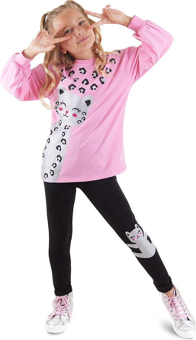 Denokids Leo Girls Tights T-Shirt Set  - Image 1