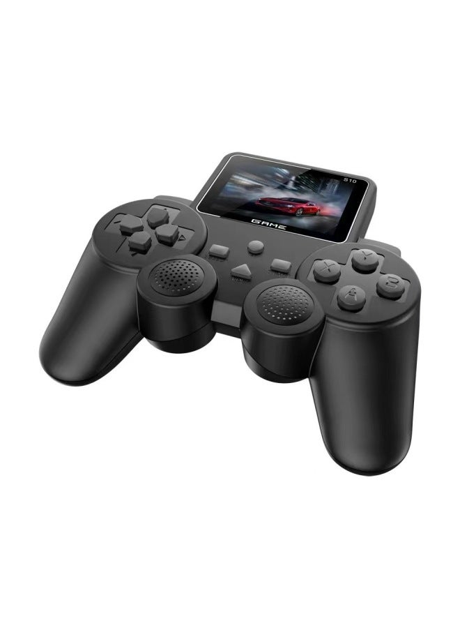 L10 S10 Handle Handheld Game Machine Retro Nostalgic Mini Arcade 520 Game Machine-Product Color:Black-Model:S10 Double