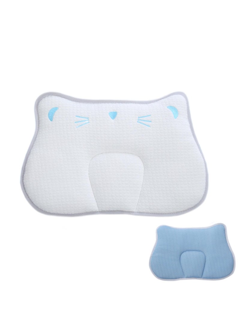 Comfortable Toddler Sleeping Pillows for Flat Head Support, Breathable Plush Baby Travel Pillows for Healthy Head Shape - Image 1